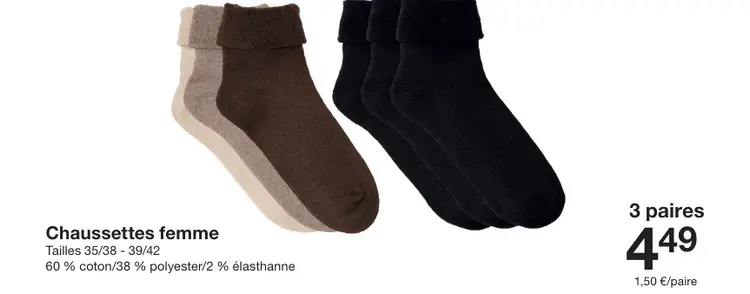 Offre: Chaussettes femme