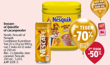 Aanbieding: Instant- of ijskoffie of cacaopoeder