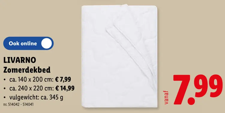 Promotie: Zomerdekbed