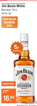 Aanbieding: Jim Beam White 70CL Whisky
