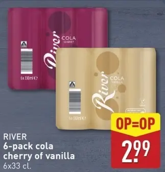 Aanbieding: 6-pack cola cherry of vanilla