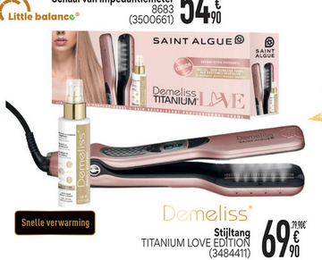 Aanbieding: Demeliss Stijltang TITANIUM LOVE EDITION