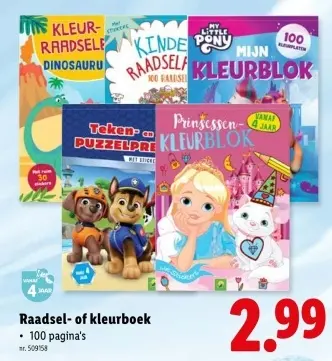 Promotie: Raadsel- of kleurboek