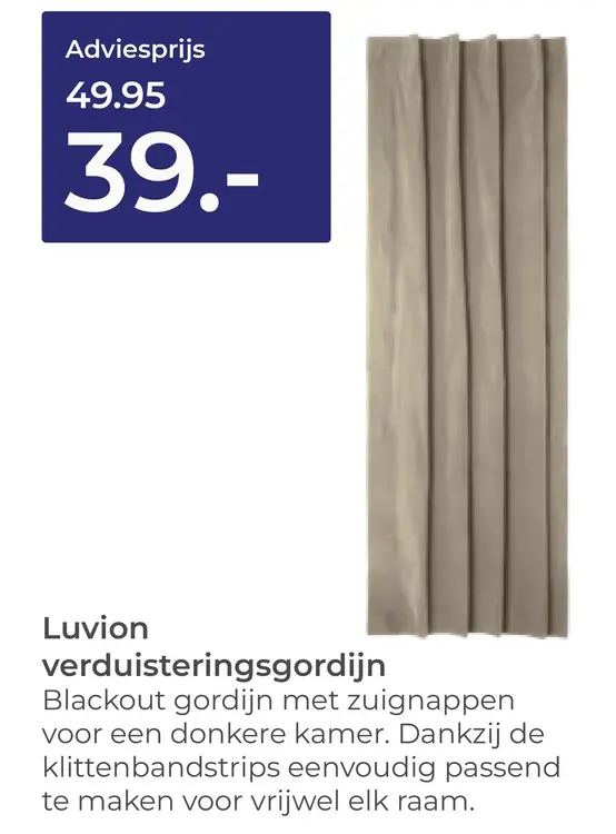 Aanbieding: Verduisteringsgordijn