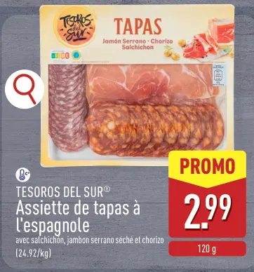 Offre: Assiette de tapas à l'espagnole