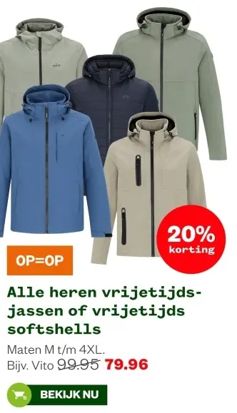 Aanbieding: Alle heren vrijetijds-jassen of vrijetijds so