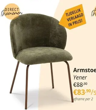 Promotie: Stoel YENER Moss Cloud/Walnut