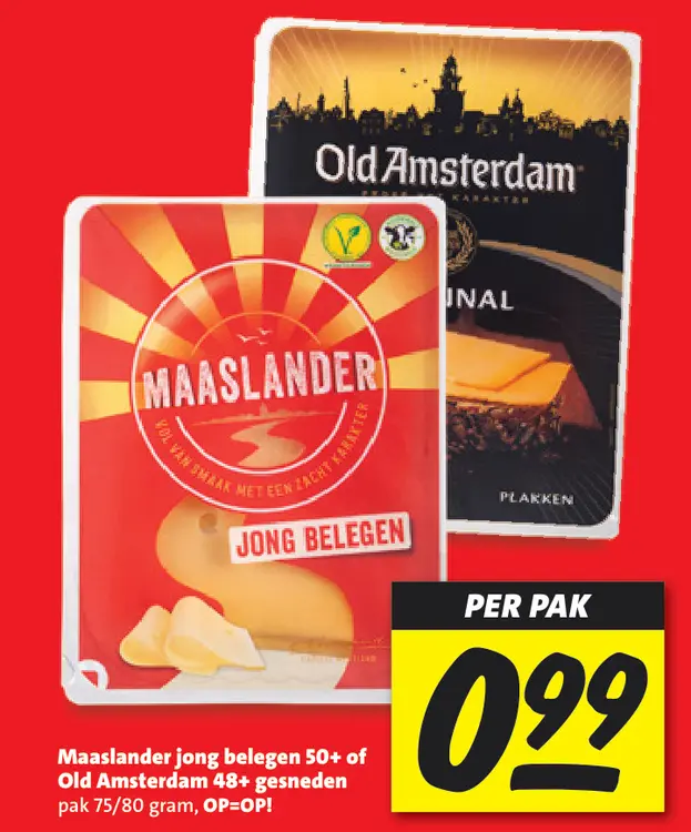 Aanbieding: Maaslander jong belegen 50+ of Old Amsterdam 48+ gesneden