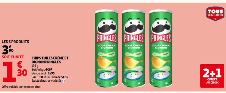 Offre: Chips tuiles crème et oignon
