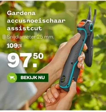 Aanbieding: Gardena accusnoeischaar assistcut