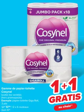 Offre: Gamme de papier-toilette Cosynel