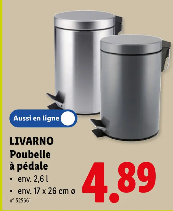 Offre: Poubelle à pédale