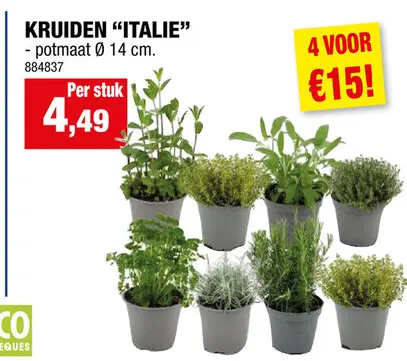 Promotie: Kruiden "italie"