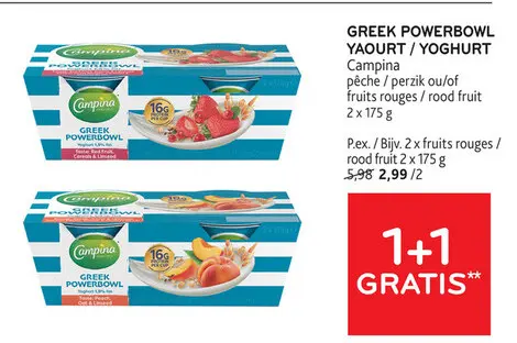 Offre: Greek powerbowl yaourt / yoghurt