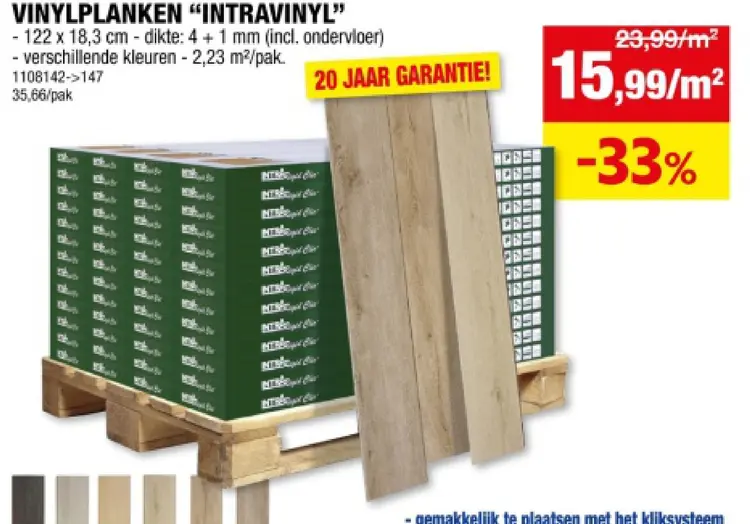 Promotie: Vinylplanken "intravinyl"