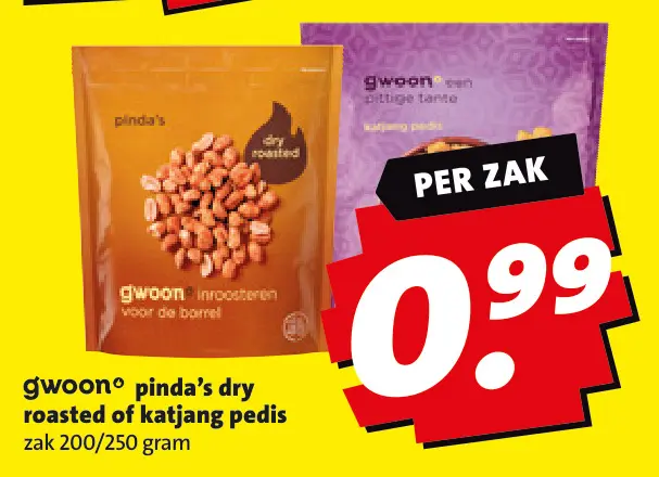 Aanbieding: Pinda's dry roasted of katjang pedis