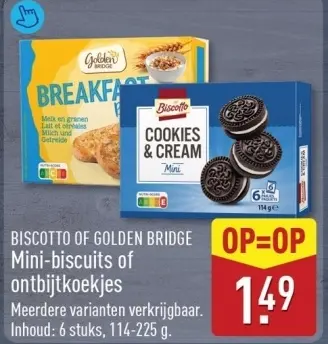 Aanbieding: Mini-biscuits of ontbijtkoekjes