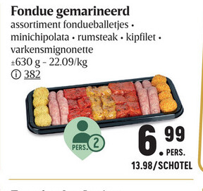 Aanbieding: Fondue gemarineerd assortiment fondueballetje