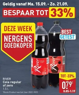 Aanbieding: Cola regular of zero