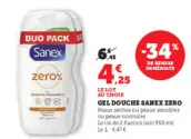 Offre: GEL DOUCHE SANEX ZERO