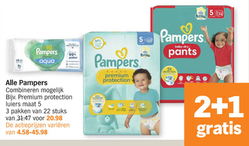 Aanbieding: Pampers Premium protection luiers