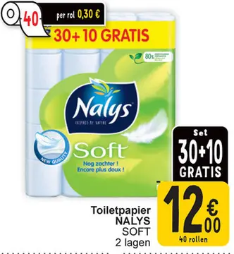 Aanbieding: Toiletpapier NALYS SOFT
