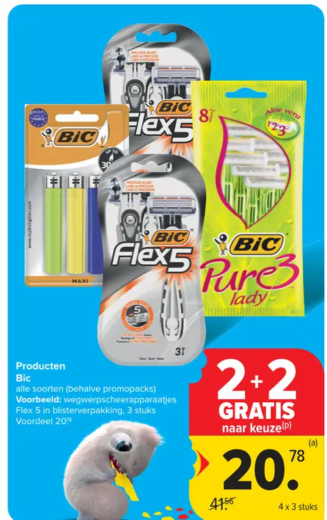 Promotie: Wegwerpscheerapparaatjes Flex 5 in blisterverpakking