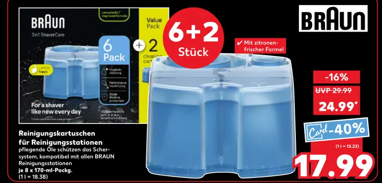 Aanbieding: Reinigungskartuschen für Reinigungsstationen