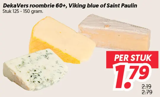 DekaVers roombrie 60+, Viking blue of Saint Paulin