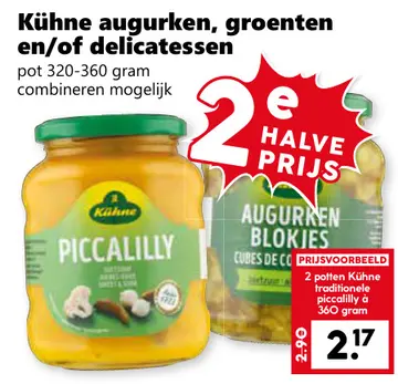 Aanbieding: Kühne augurken, groenten en/of delicatessen