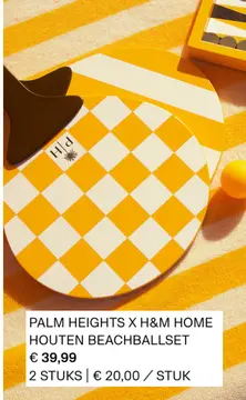 Aanbieding: PALM HEIGHTS X H&M HOME HOUTEN BEACHBALLSET