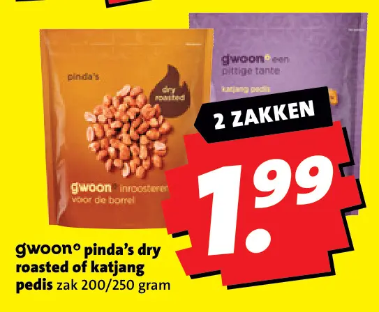 Aanbieding: Pinda's dry roasted of katjang pedis