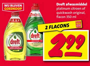 Aanbieding: Dreft afwasmiddel platinum citroen of quickwash