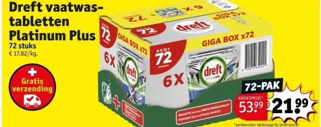 Promotie: Vaatwastabletten Platinum Plus