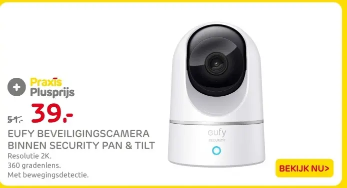 Aanbieding: Eufy beveiligingscamera binnen security pan &