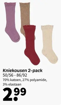 Aanbieding: Kniekousen 2-pack