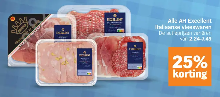 Aanbieding: AH Excellent Italiaanse vleeswaren