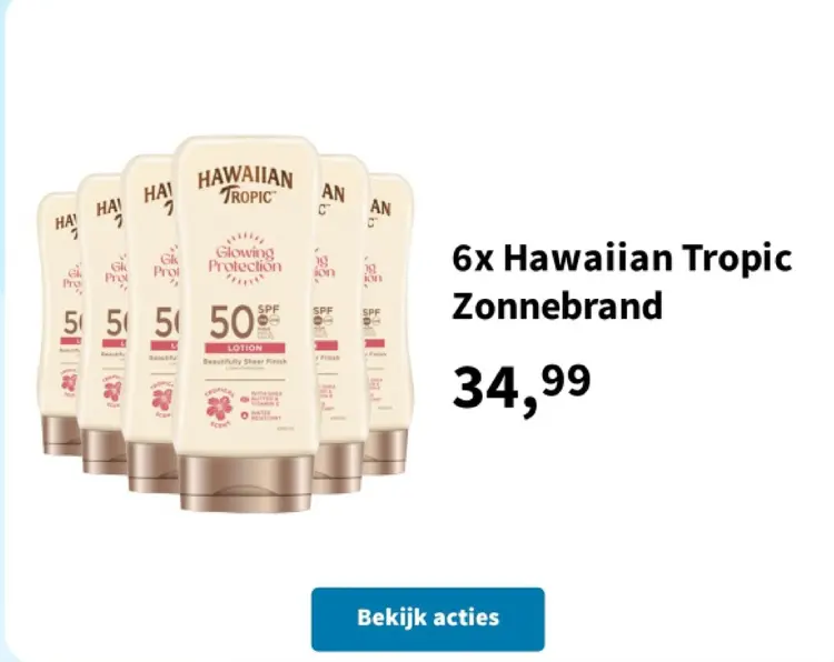Promotie: Hawaiian Tropic Zonnebrand