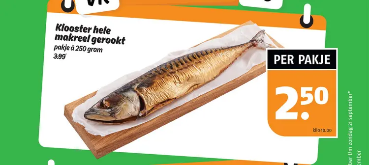 Aanbieding: Klooster hele makreel gerookt
