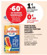 Offre: Pain de mie sans sucres ajoutes tartine ptit