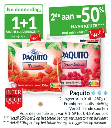 Promotie: Paquito Diepgevroren fruit of Frambozencoulis