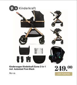 Aanbieding: Kinderwagen Kinderkraft Esme 3-in-1