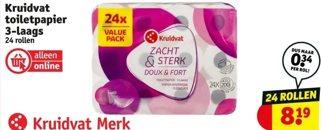 Promotie: Toiletpapier 3-laags