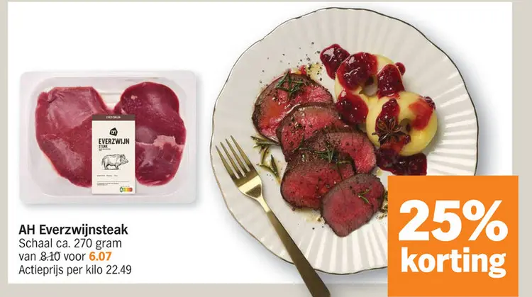 Aanbieding: Everzwijnsteak