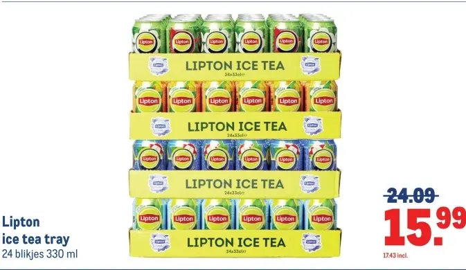 Aanbieding: Lipton ice tea tray