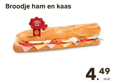 Promotie: Broodje ham en kaas