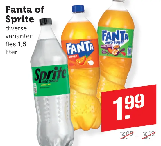 Aanbieding: Fanta of Sprite
