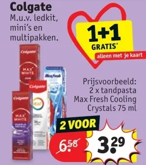 Promotie: tandpasta Max Fresh Cooling Crystals