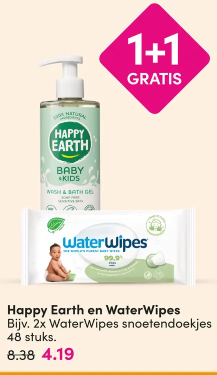 Aanbieding: Happy Earth en WaterWipes