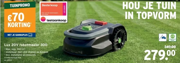 Promotie: Lux 20V robotmaaier 300